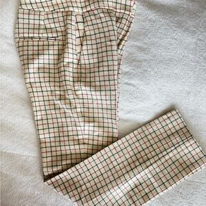 Rag & Bone Wool Cream and Black Checkered Women Pants